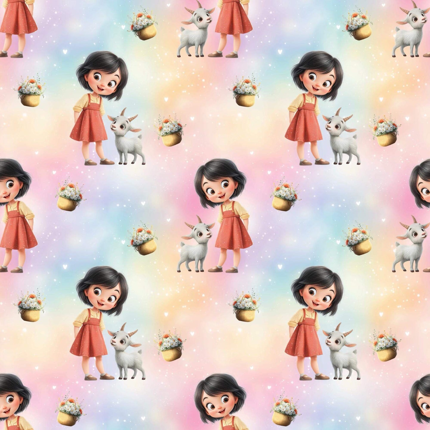 „Baumwollstoff mit Bergmotiv – Meterware für kreative Nähideen“