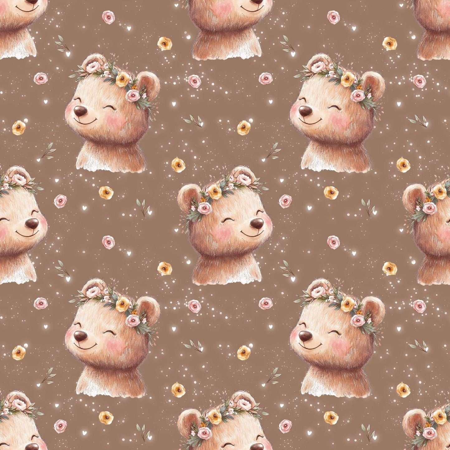 „Baumwollstoff mit Naturdesign – Meterware für kreative Nähideen“