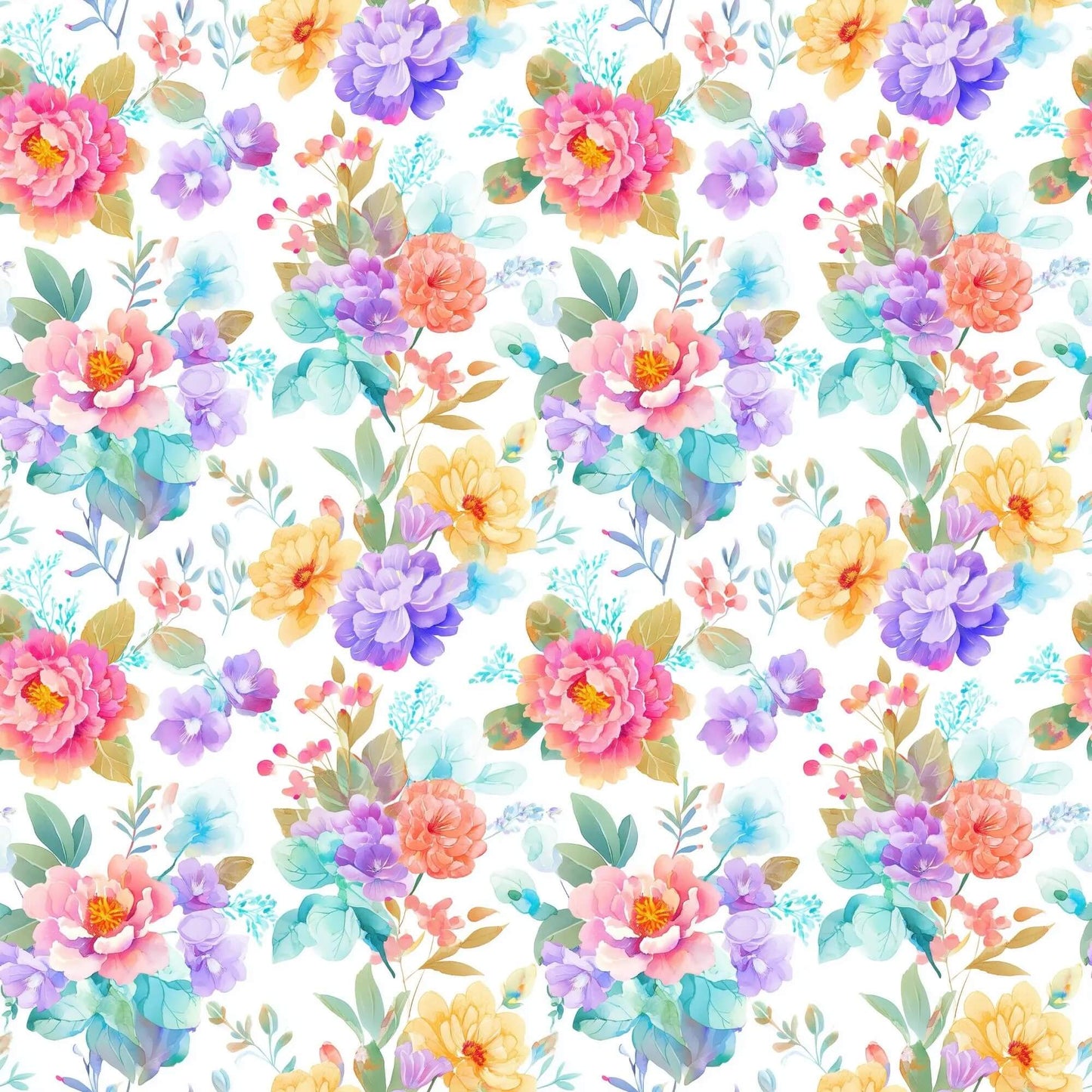 „Baumwollstoff mit Frühlingsmotiv – Meterware für kreative Nähideen“