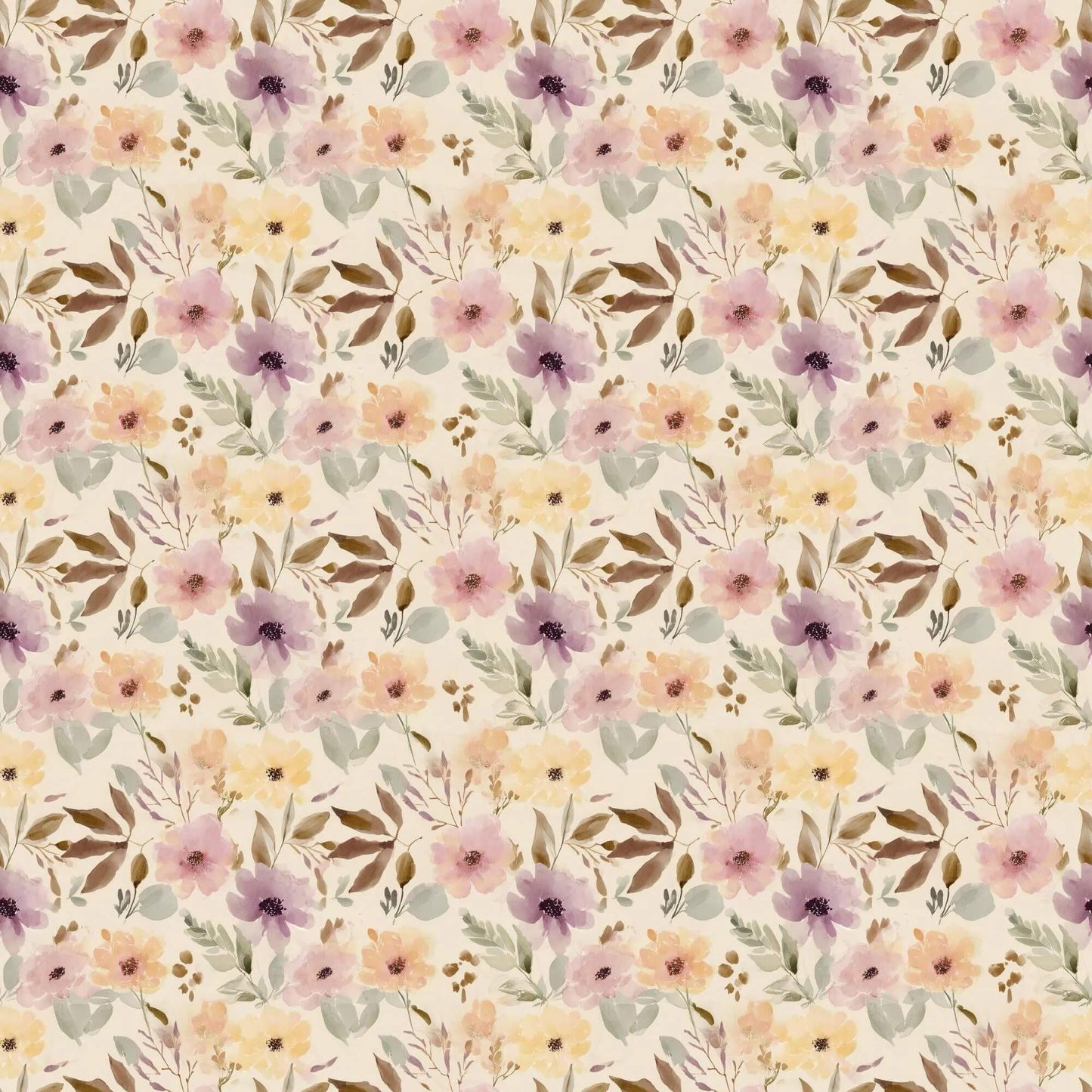 „Baumwollstoff mit Naturmotiv – Meterware für kreative Nähideen“