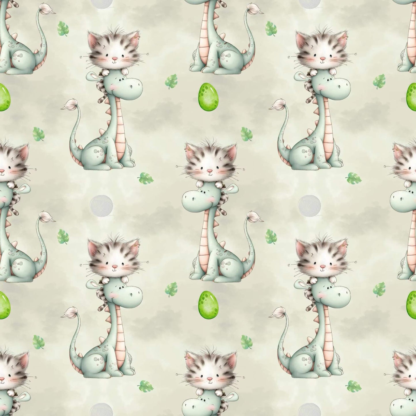 „Baumwollstoff mit Fantasietieren – Meterware für kreative Nähideen“