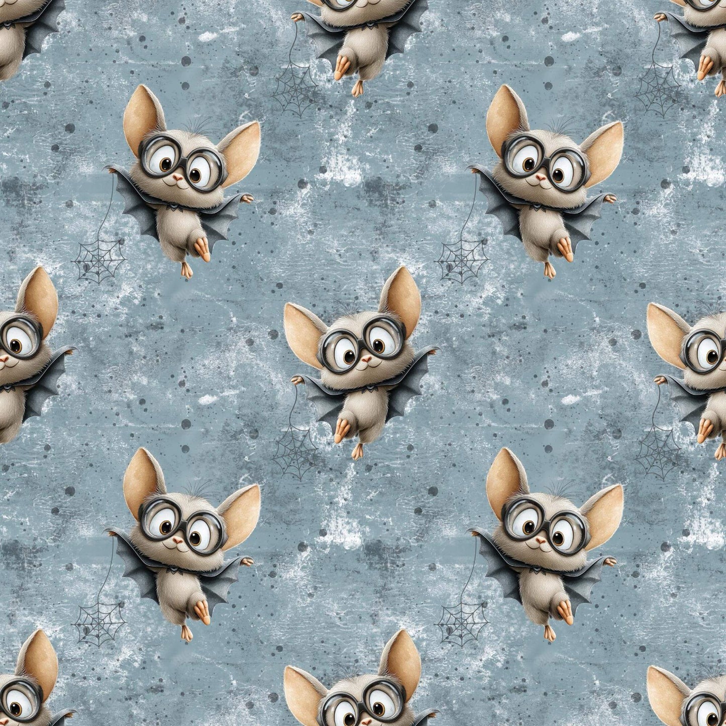 „Baumwollstoff mit Fledermaus und Glitzer – Meterware fuer kreative Nähideen“