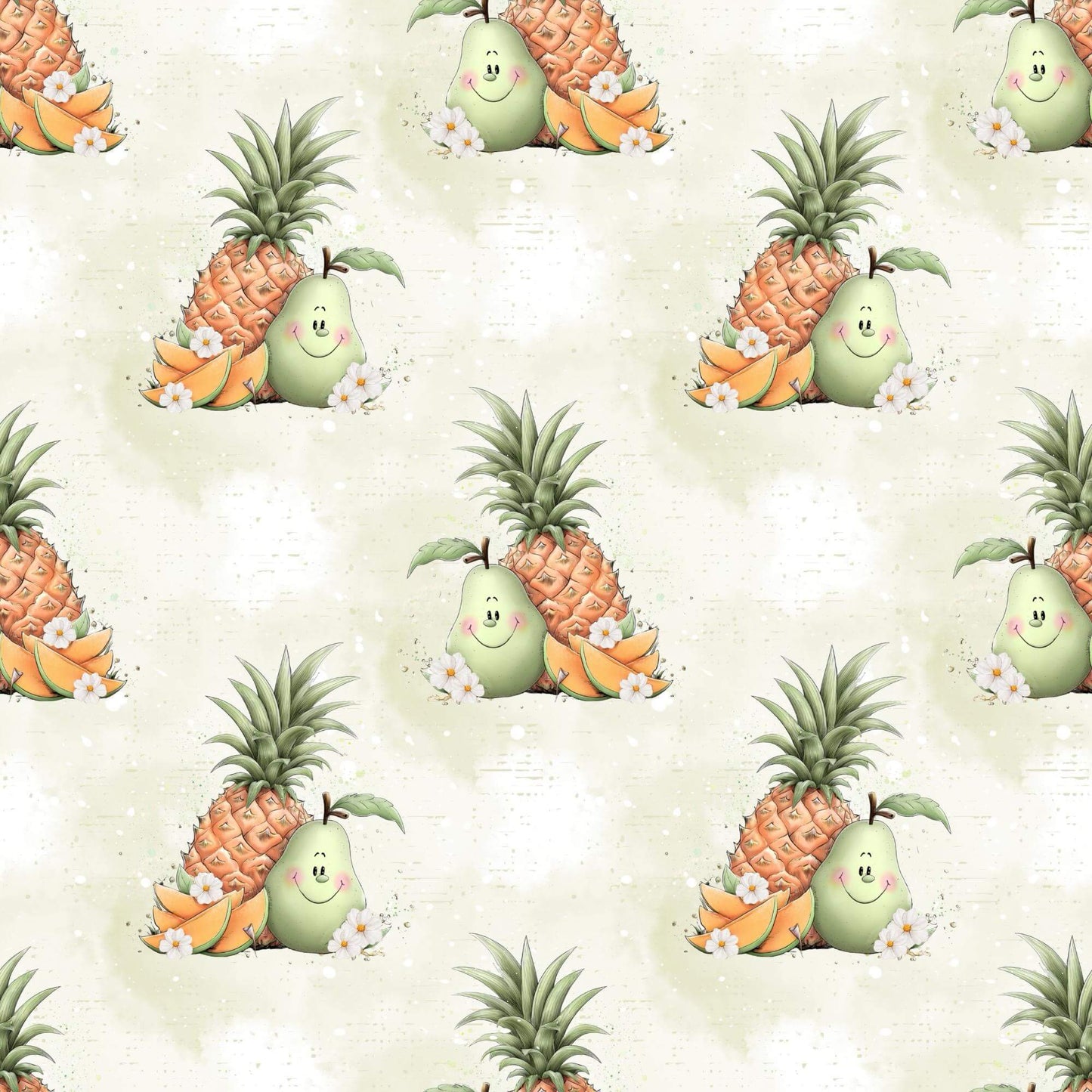 „Baumwollstoff mit Früchteliebe – Meterware für kreative Nähideen“