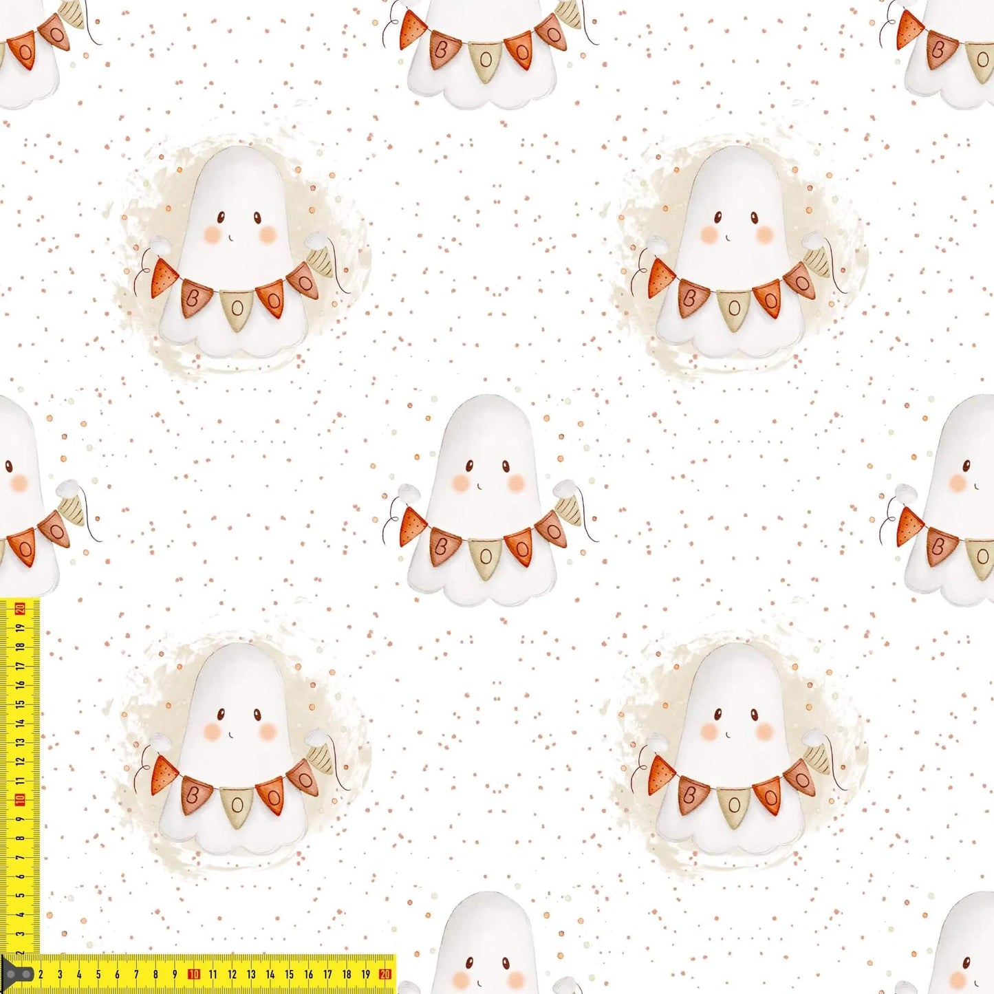 „Baumwollstoff mit Geist und Punkten – Meterware fuer kreative Nähideen“