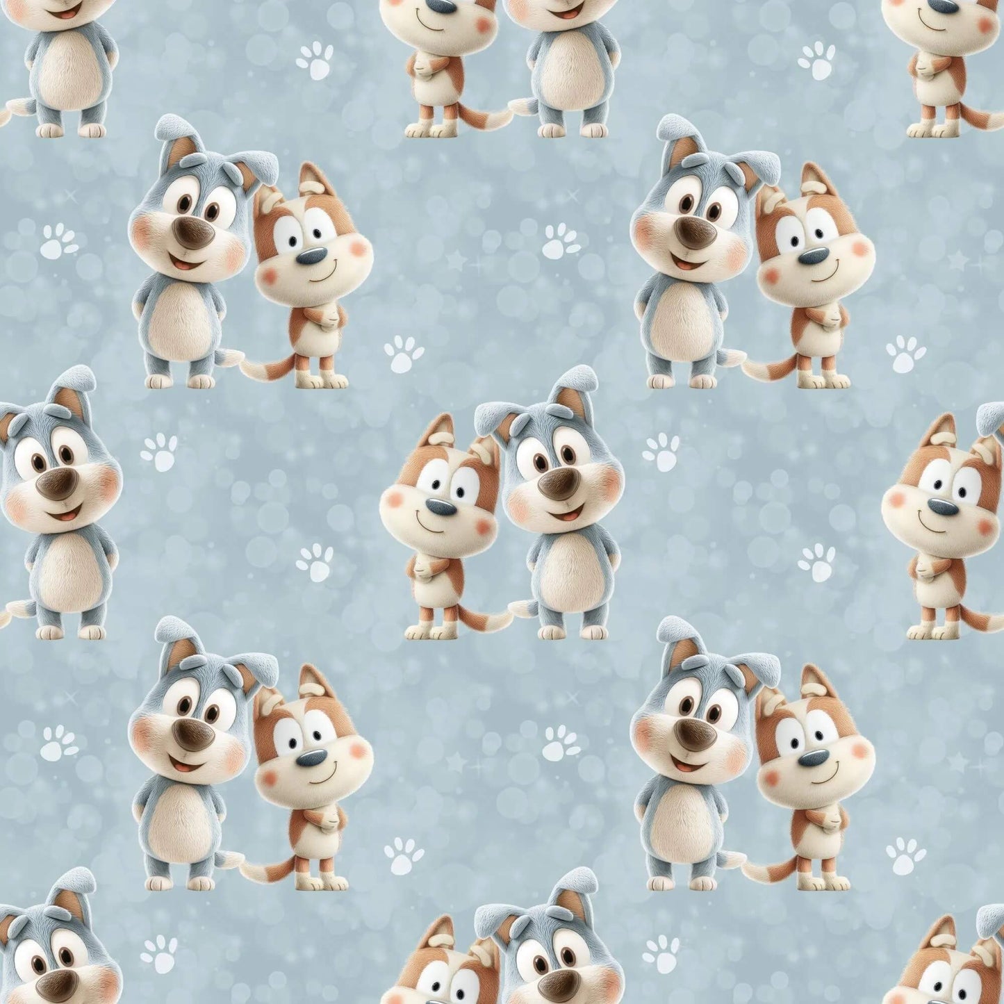 „Baumwollstoff mit Freundschaftsmotiv – Meterware für kreative Nähideen“