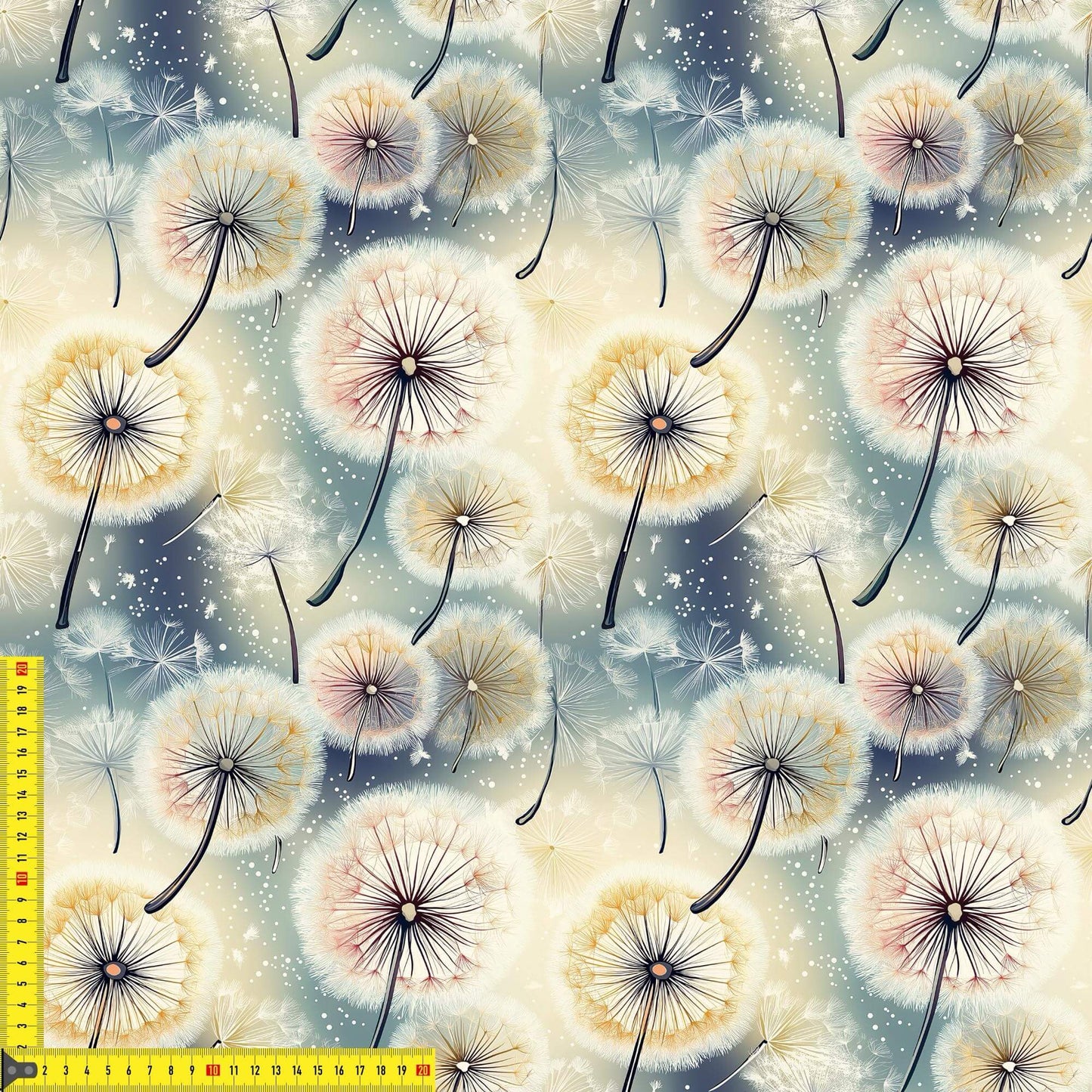 „French Terry Meterware mit Pusteblume – perfekt fuer Pullover & Pumphosen“