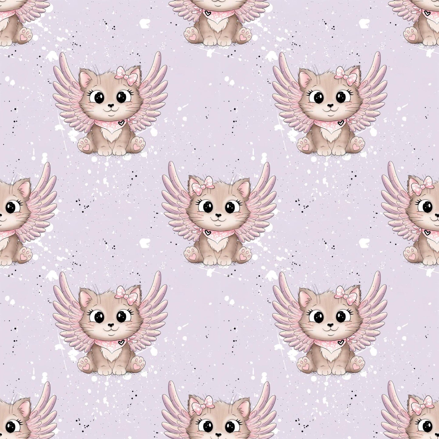 Stoff Meterware Feenkatze Design Kinderstoff Maßband