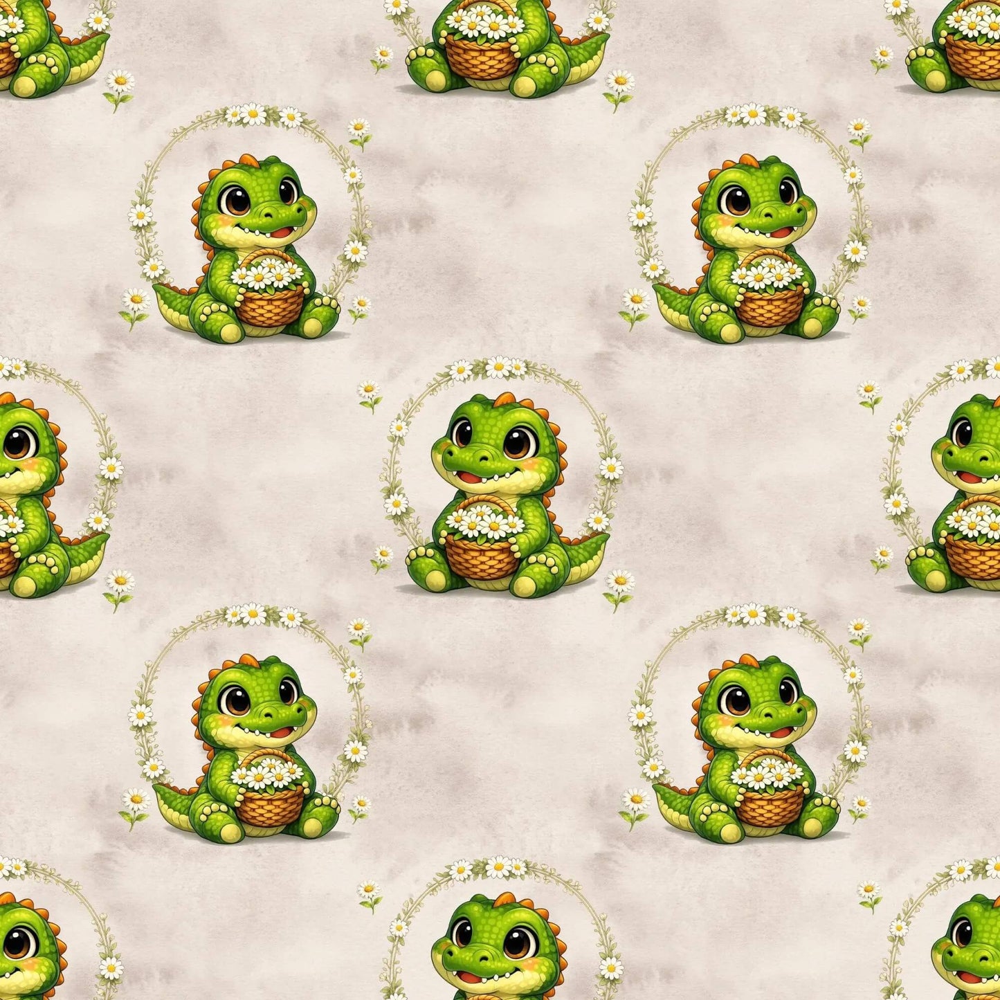 Süßer Krokodil Rib Jersey Kinderstoff – Rib Jersey Stoff Meterware Tiermotiv