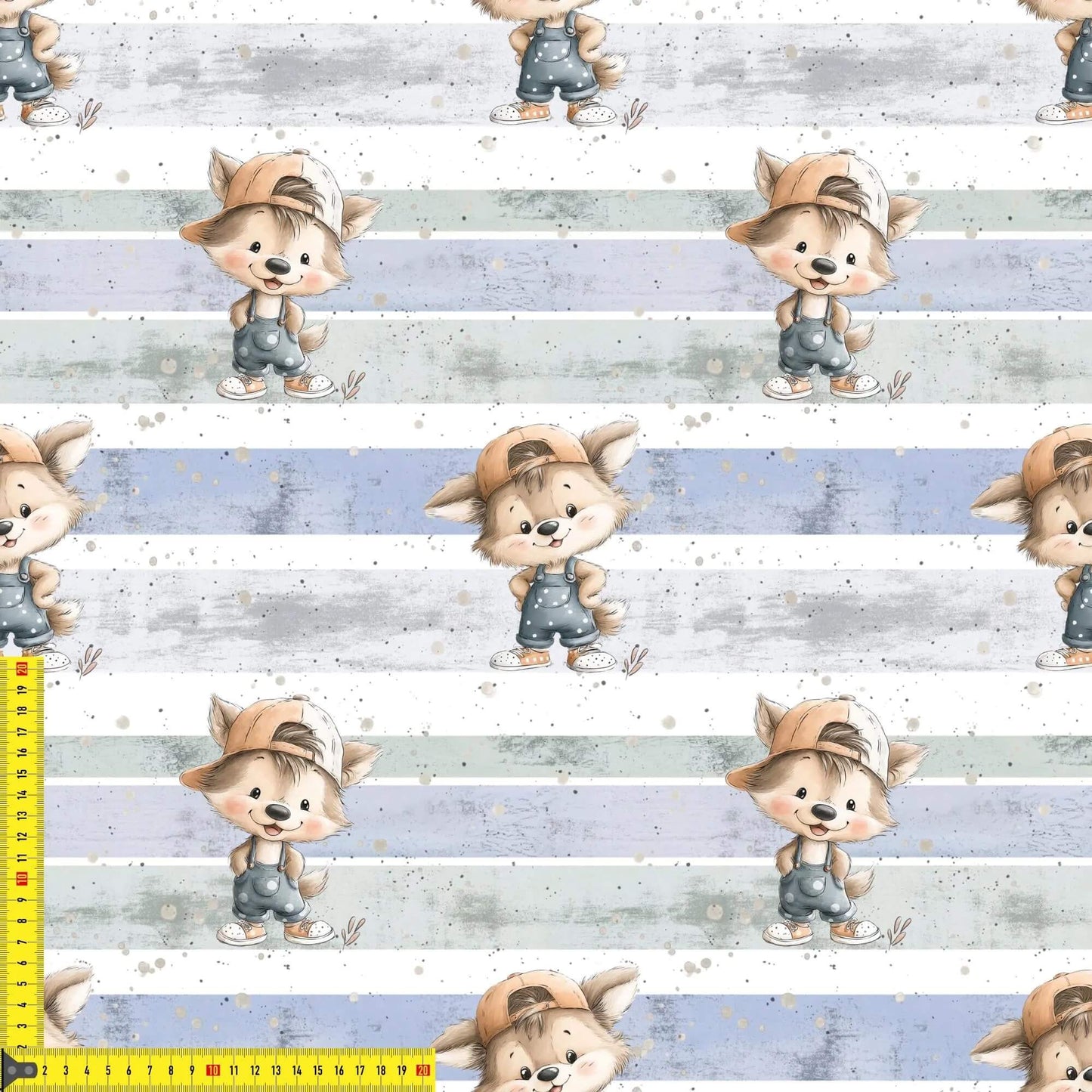 Süßer Wolf Kinderstoff – Jersey Stoff Meterware Tiermotiv