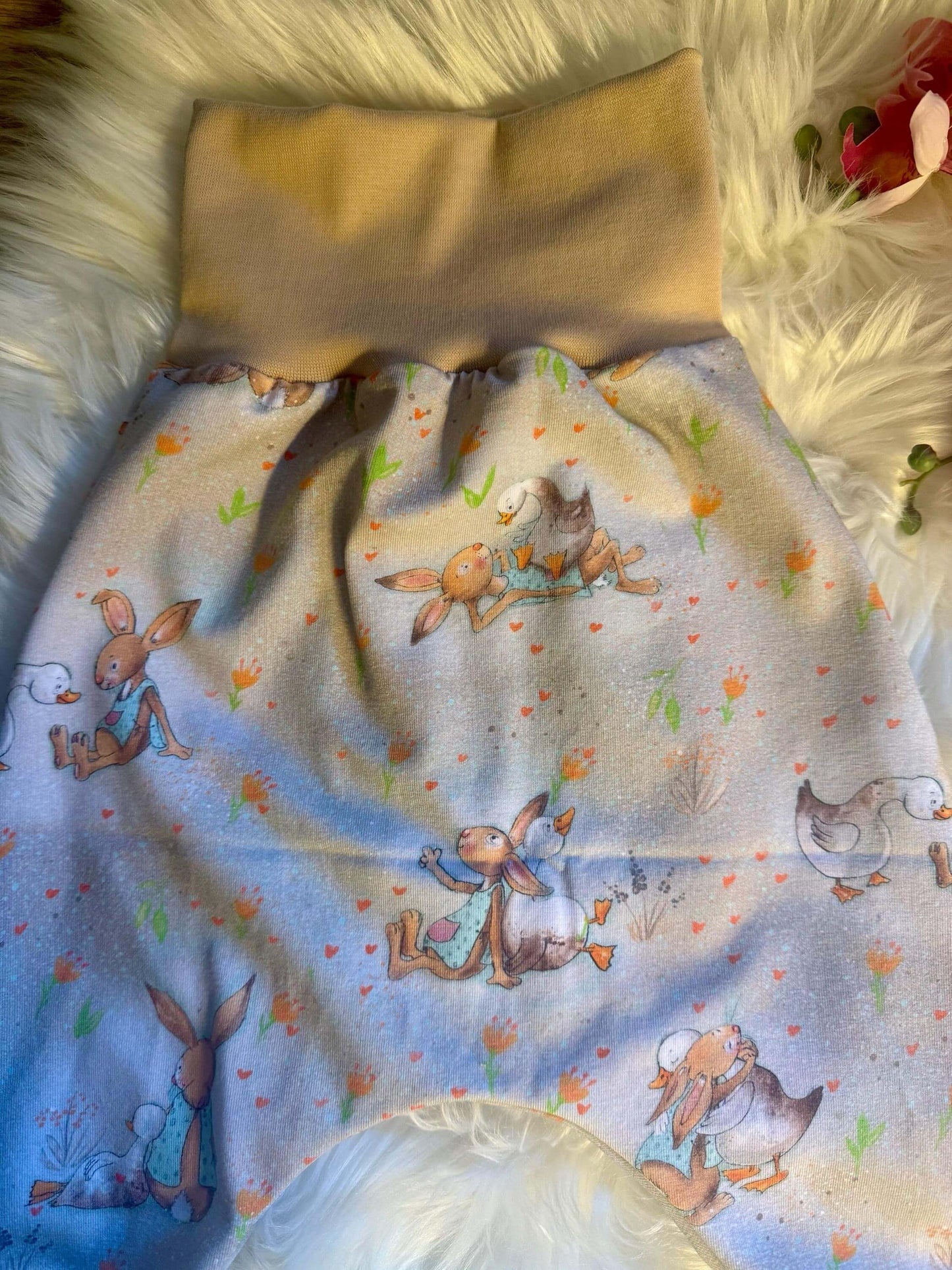 Nahaufnahme der Jersey Stoffstruktur im Kinder Set