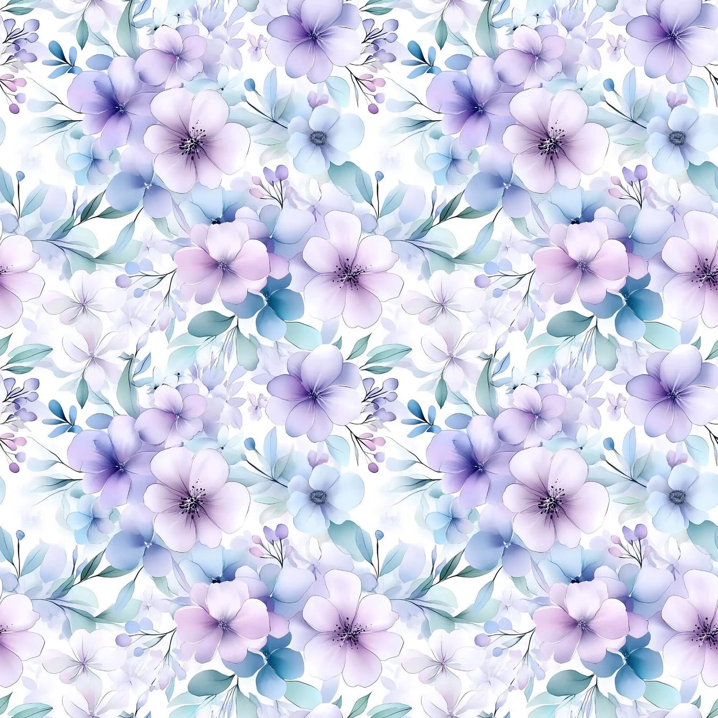 Pastell Blüten Stoffdesign wiederholendes Muster Jersey