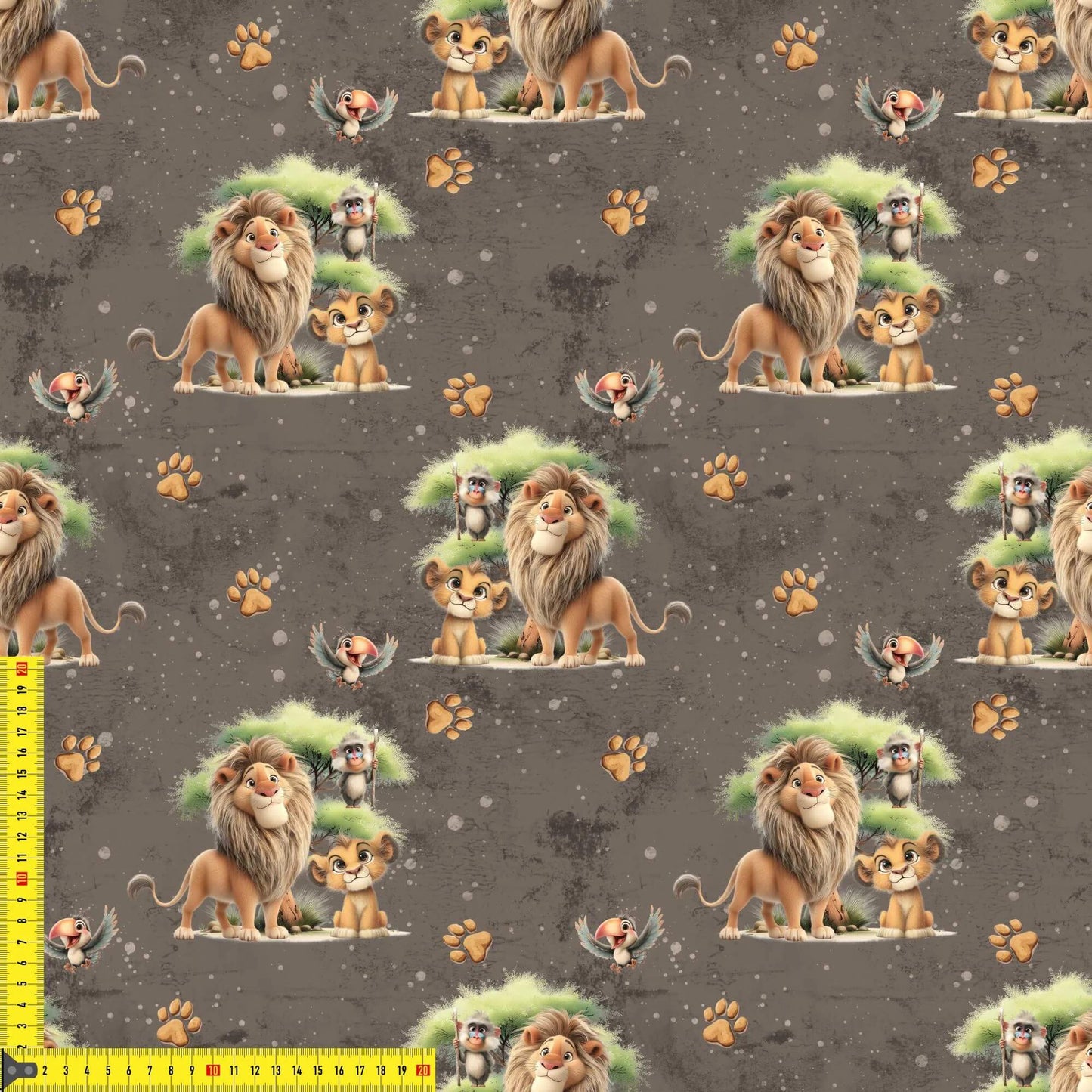 Kinderstoff mit Löwenmotiv als 0,5m Sofortkauf Lagerware