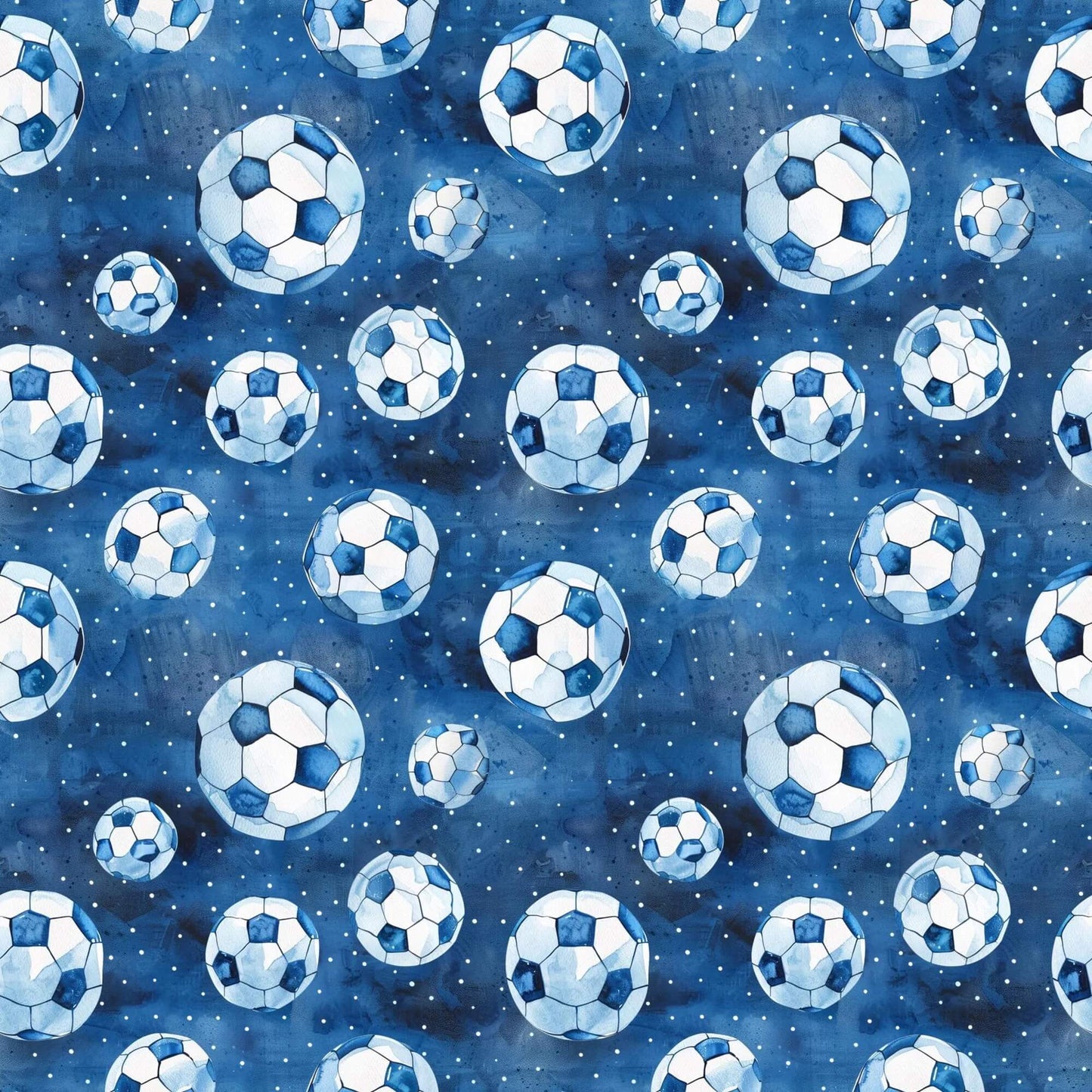 Musselin mit Fußball Motiv für leichte Sommerkleidung