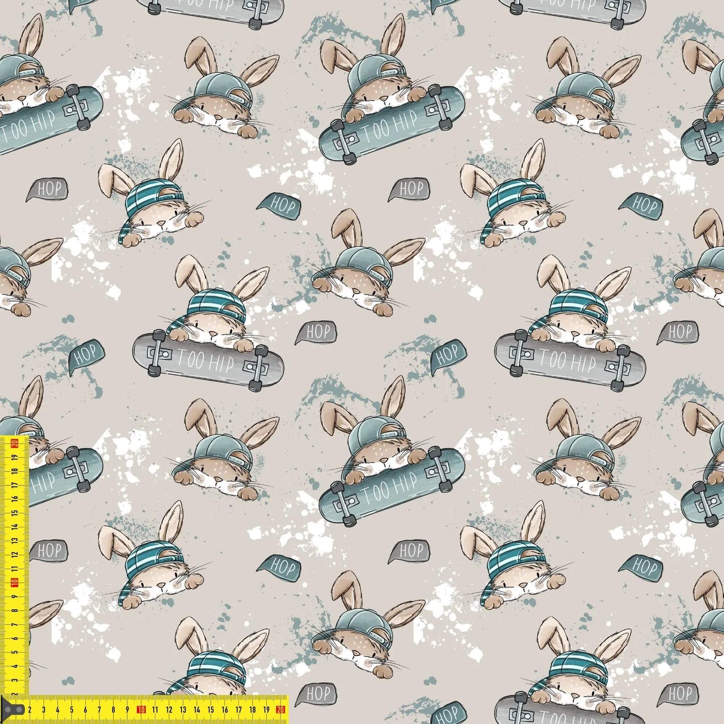 „Minky Glatt Stoff Hase Cool – OEKO-TEX zertifiziert & ideal für Kuscheldecken & Accessoires“