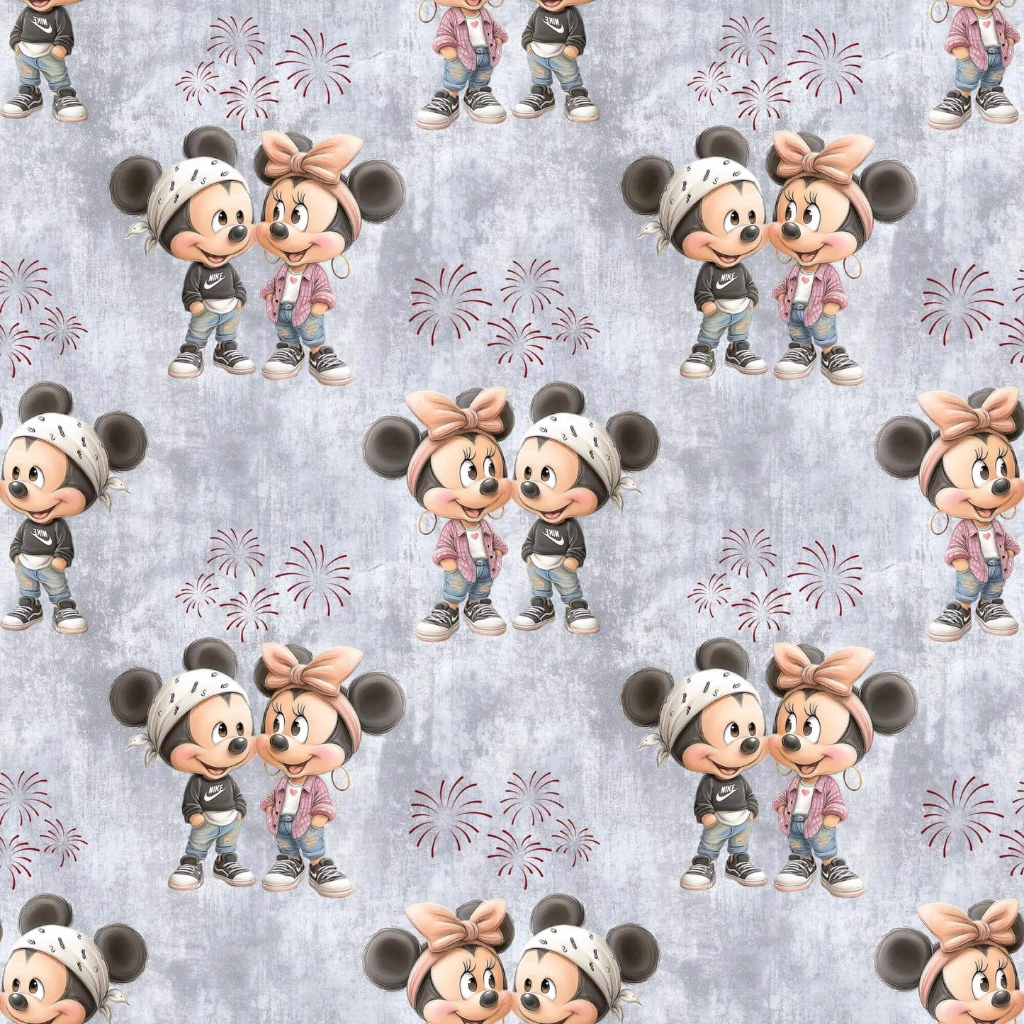 „Minky Glatt Stoff Mäusepaar – OEKO‑TEX zertifiziert & ideal für Kuscheldecken & Accessoires“