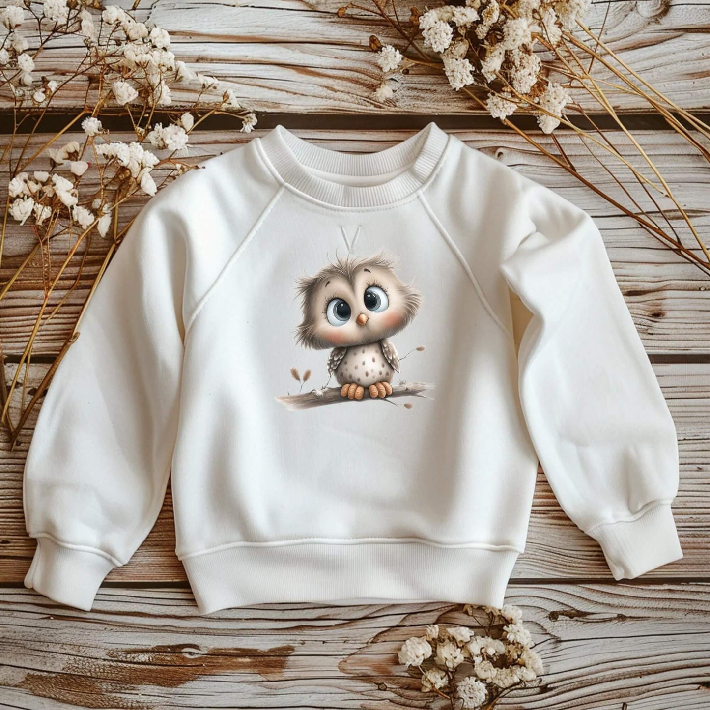 niedliches Eulenmotiv DTF Bügelbild Geschenkidee Kinder