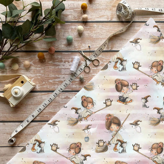 Baumwollstoff Meterware Hexe Polly Kinderstoffe Babystoffe