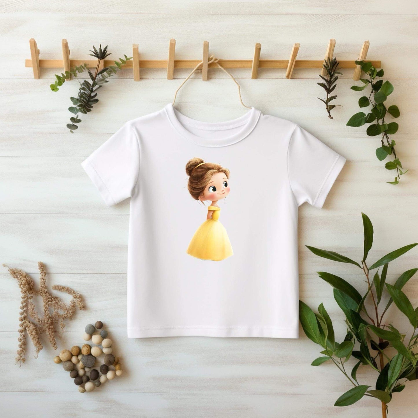 Bügelbild Prinzessin Ballkleid 9x17cm auf DTF Folie mit elegantem Kleid