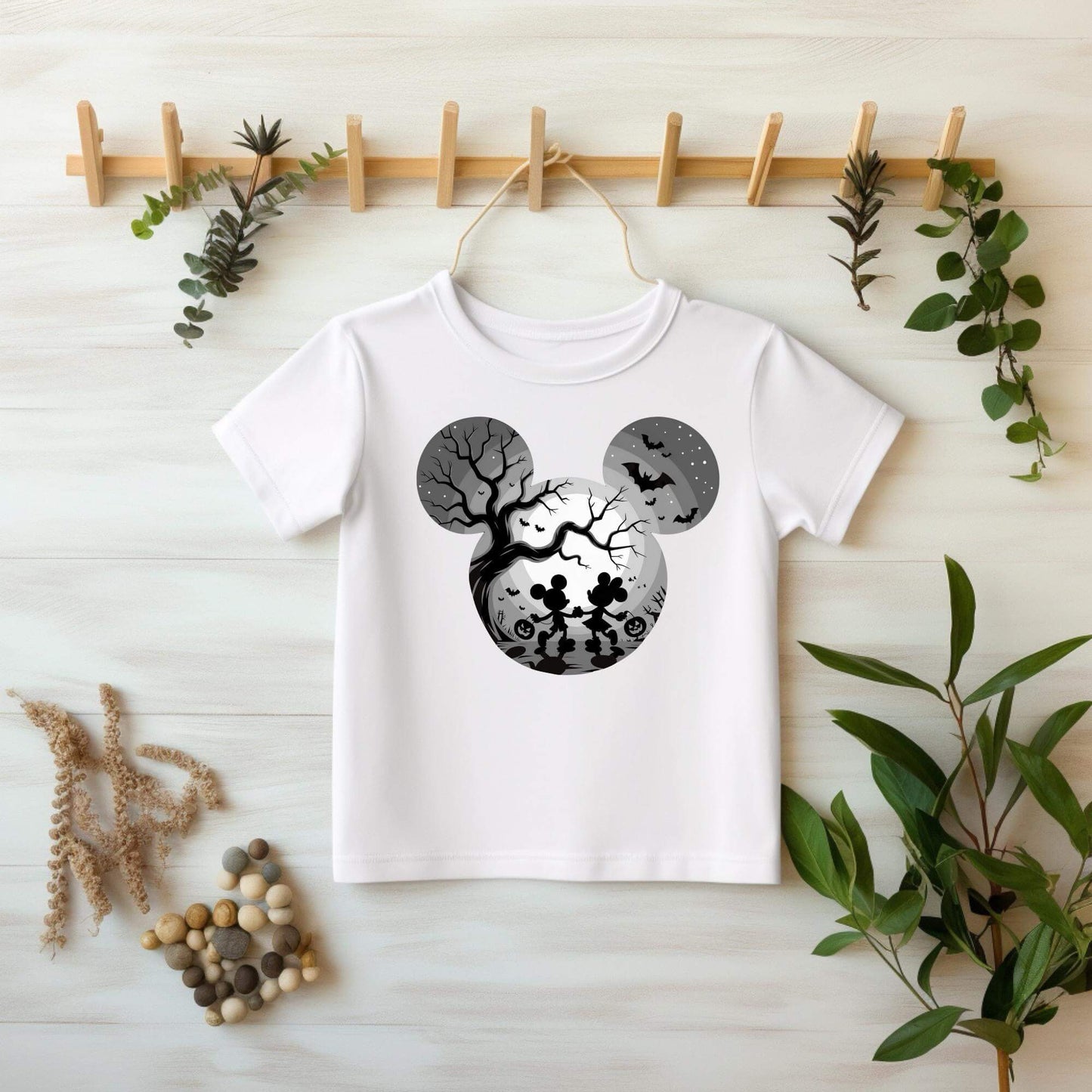 Bügelbild Schattenfreunde 16x19cm auf DTF Folie mit Halloweenmotiv