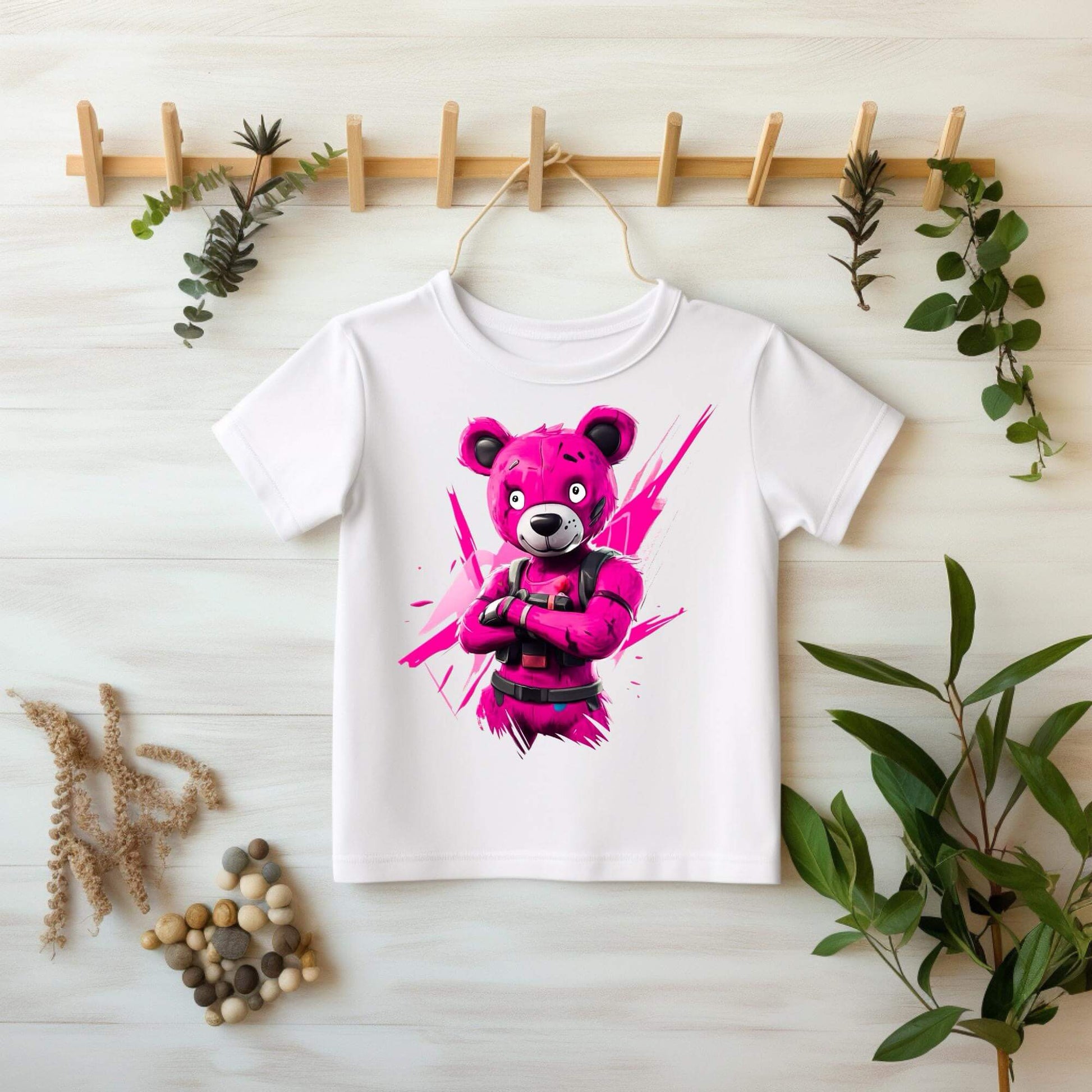 Bügelmotiv Panda Mädchen mit süßem Gesicht und verspieltem Ausdruck
