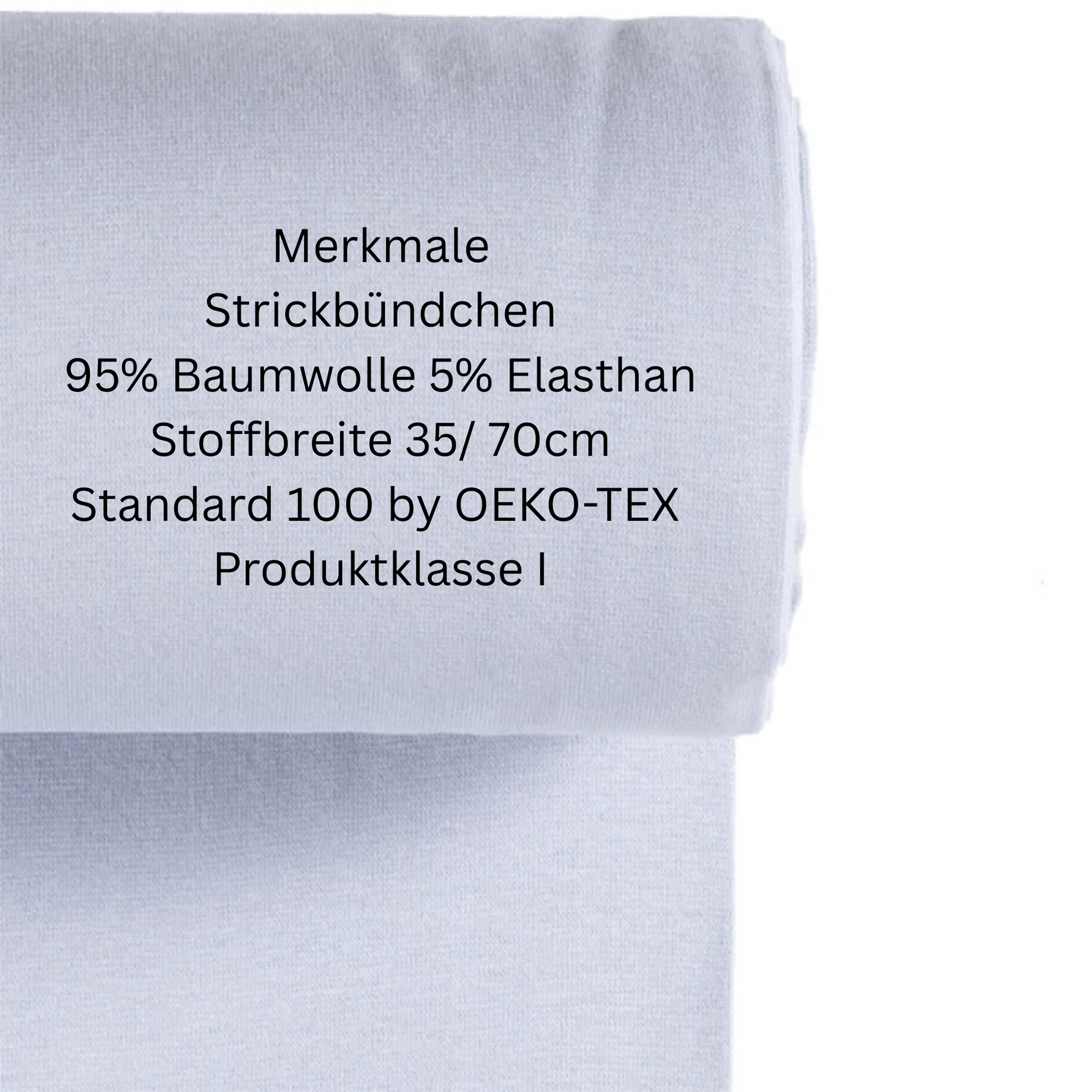 Bündchen Babyblau 0,5m Meterware – OEKO TEX 100 für Kleidung
