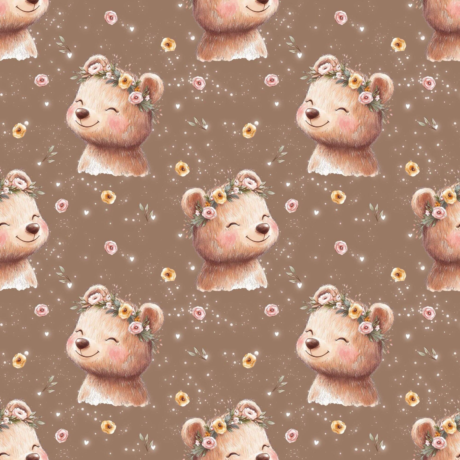 „Baumwollstoff mit Naturdesign – Meterware für kreative Nähideen“