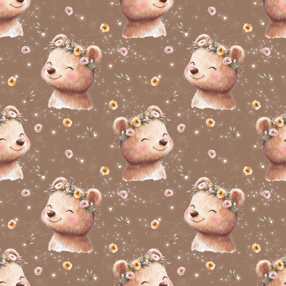 „Baumwollstoff mit Naturdesign – Meterware für kreative Nähideen“