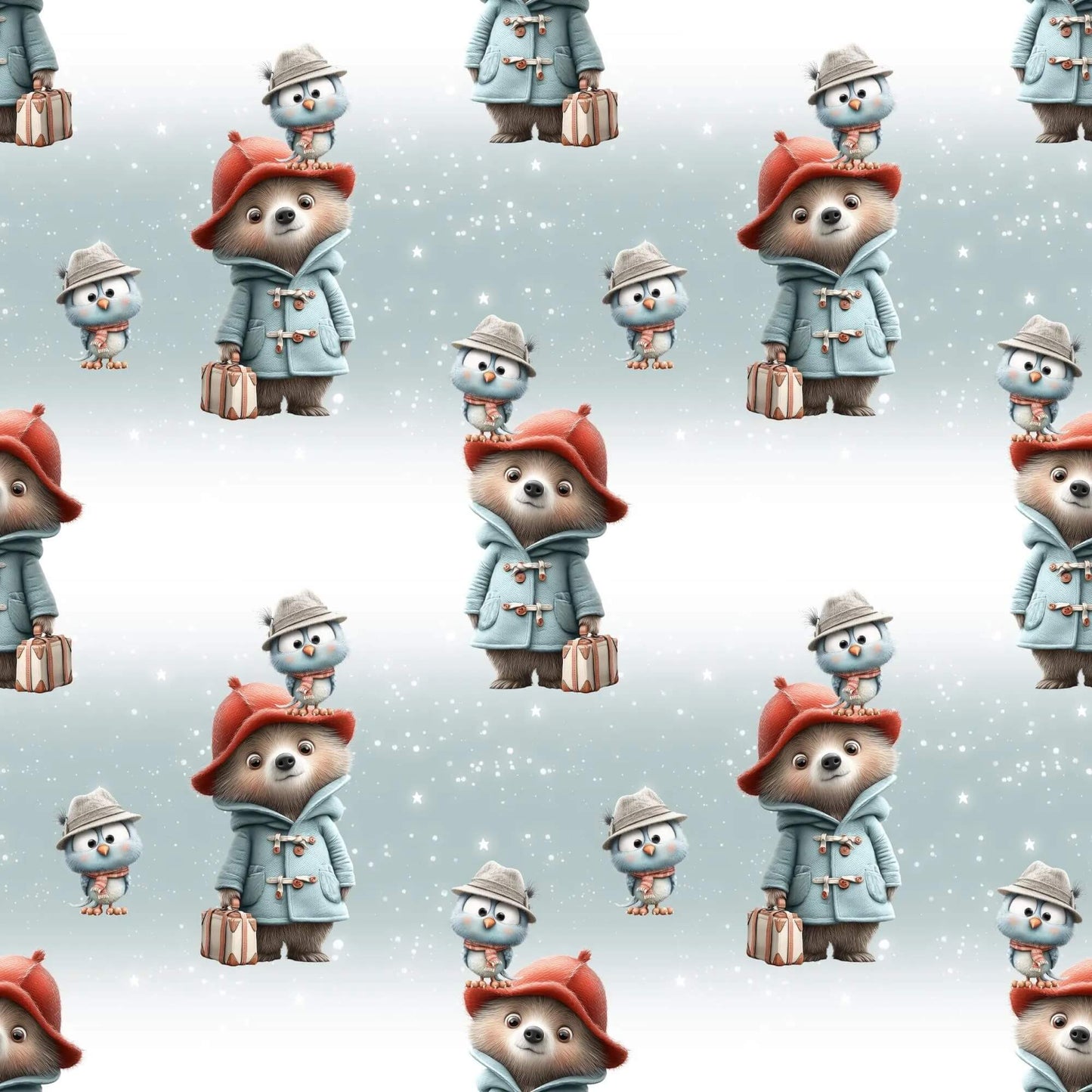 „Baumwollstoff mit Abenteuermotiv – Meterware für kreative Nähideen“