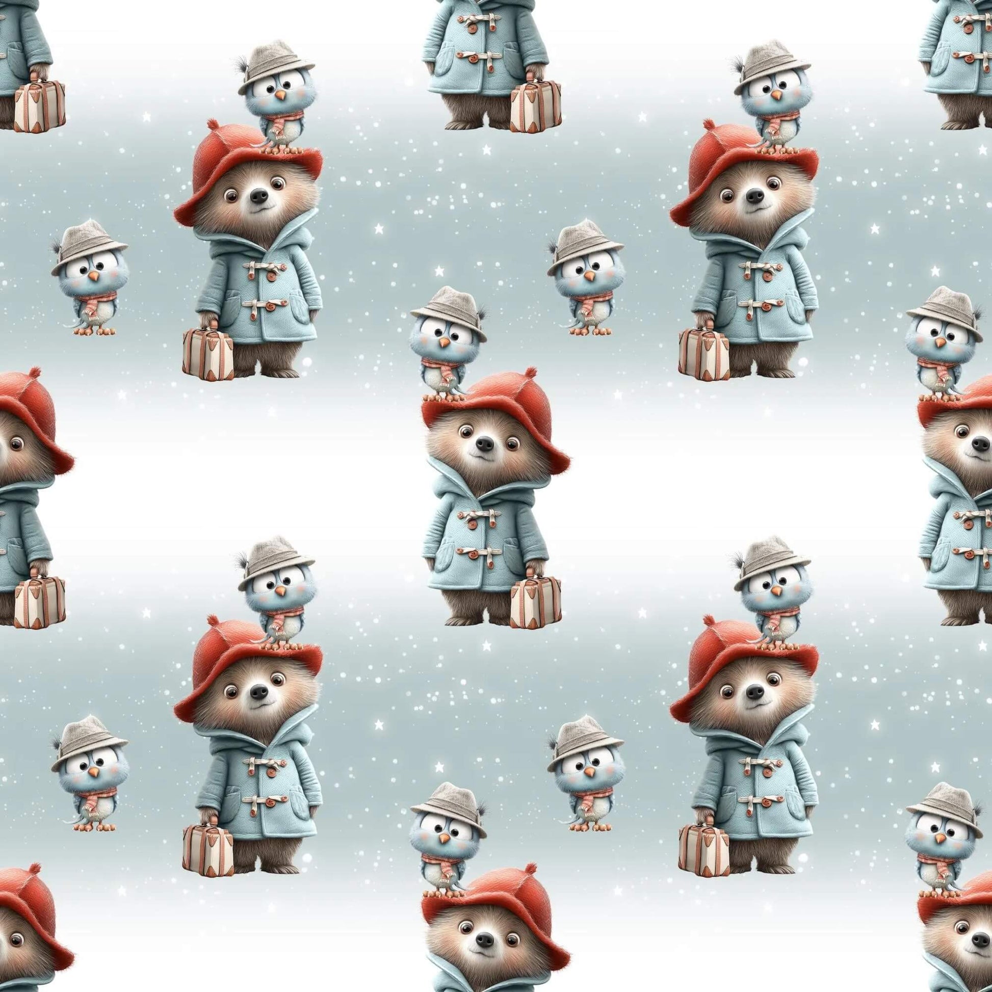 „Baumwollstoff mit Abenteuermotiv – Meterware für kreative Nähideen“