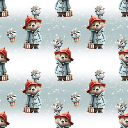 „Baumwollstoff mit Abenteuermotiv – Meterware für kreative Nähideen“