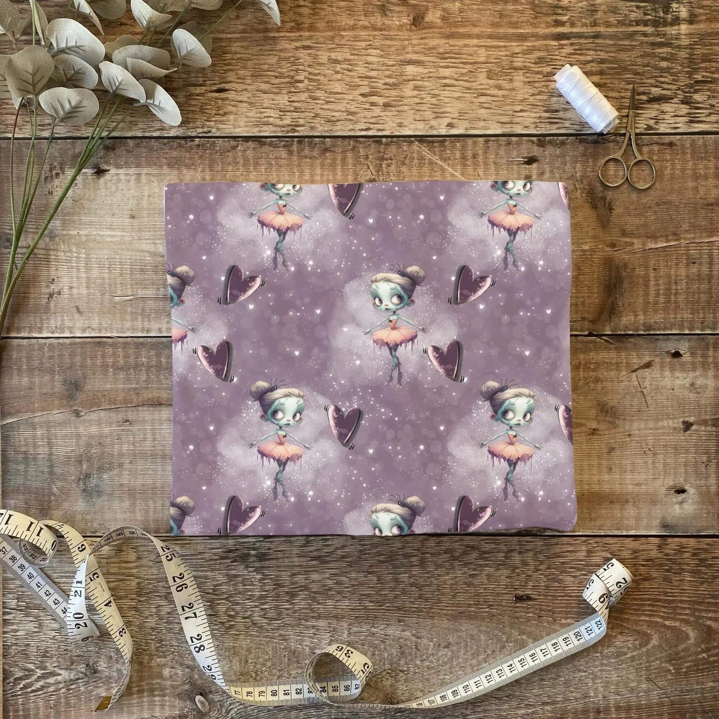 „Baumwollstoff mit Ballerina und Sternen – Meterware fuer kreative Nähideen“