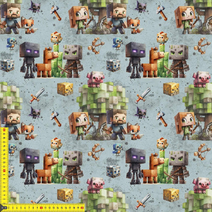 „Baumwollstoff mit Bauernhofstruktur – Meterware für kreative Nähprojekte“