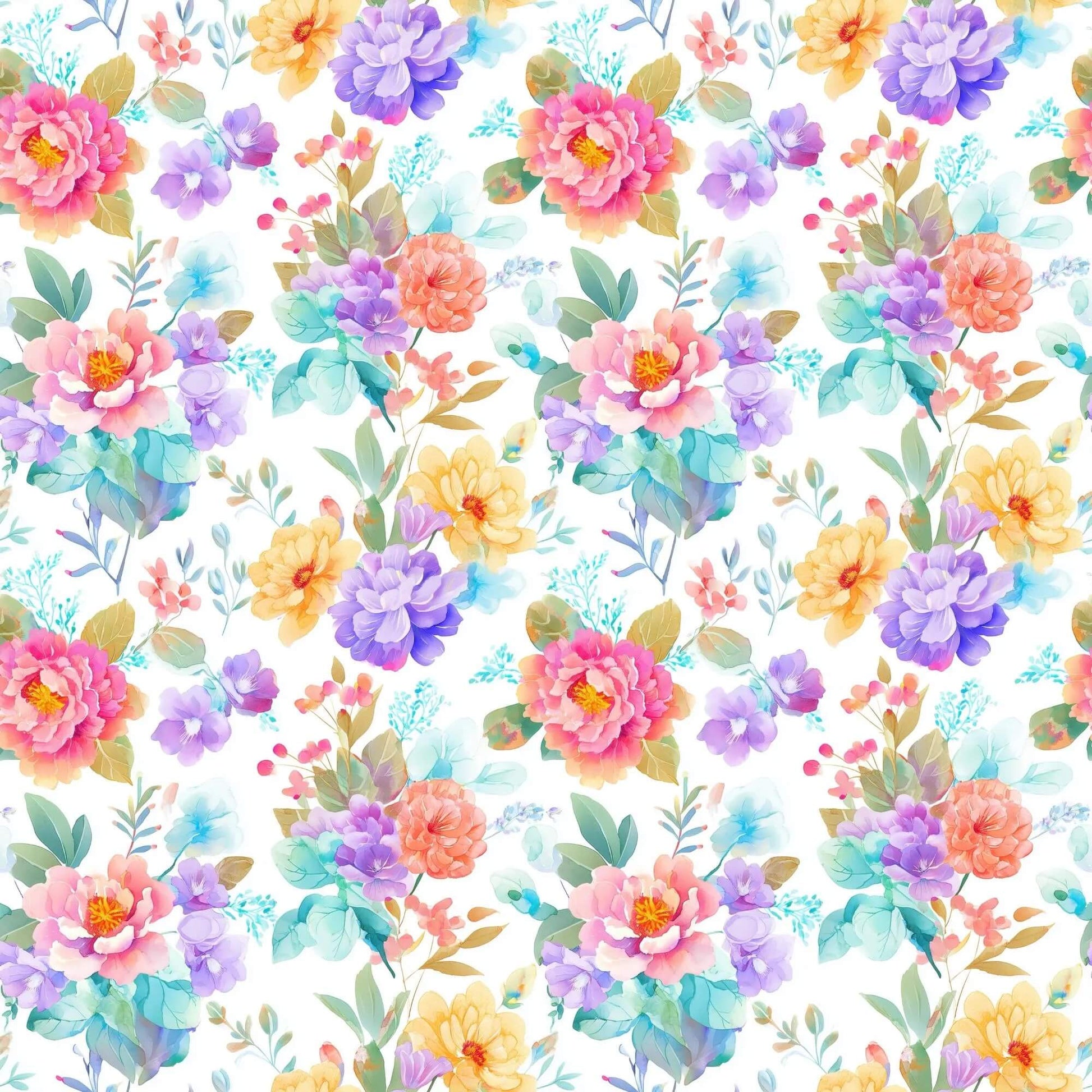 „Baumwollstoff mit Frühlingsmotiv – Meterware für kreative Nähideen“