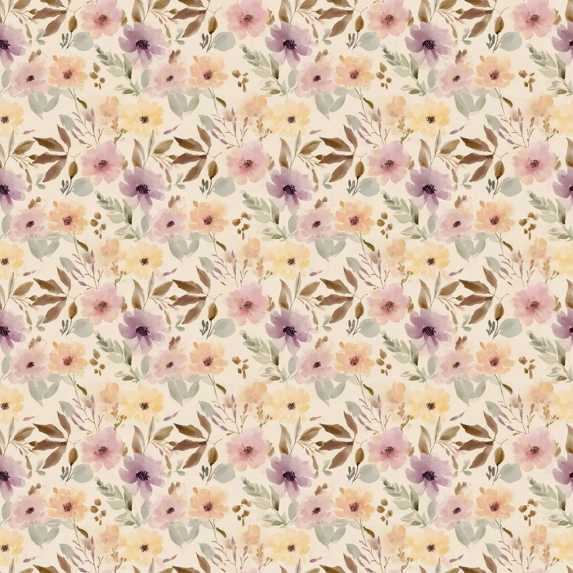 „Baumwollstoff mit Naturmotiv – Meterware für kreative Nähideen“