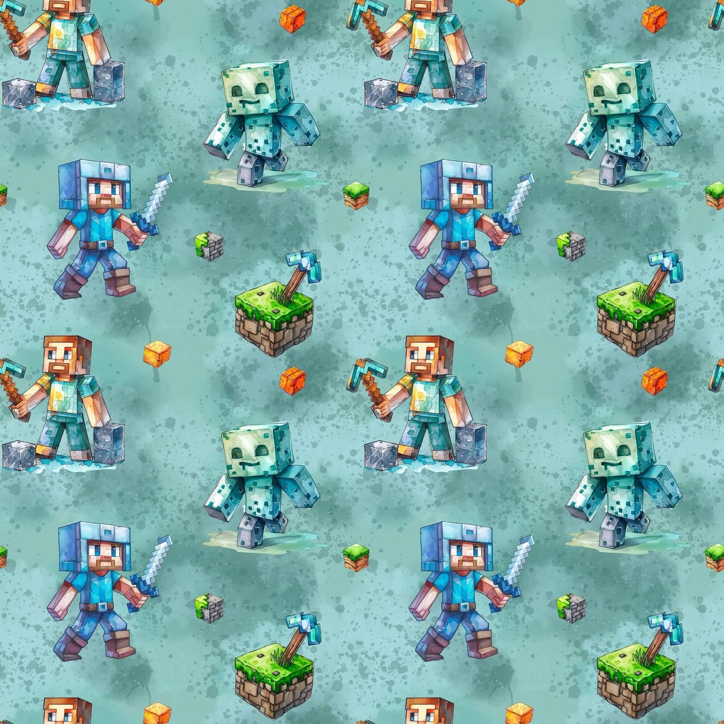 „Baumwollstoff mit Gamingmotiv – Meterware für kreative Nähideen“