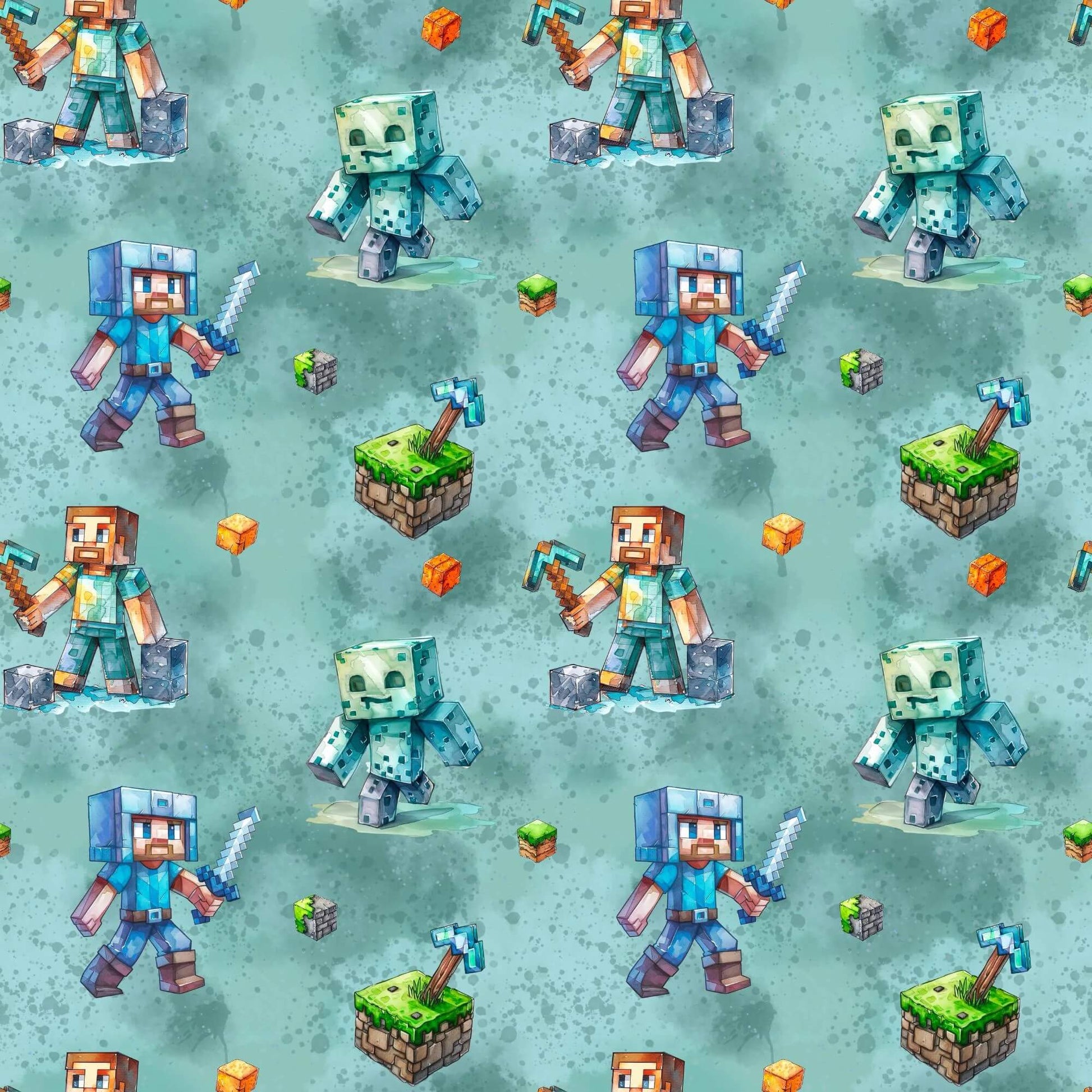 „Baumwollstoff mit Gamingmotiv – Meterware für kreative Nähideen“