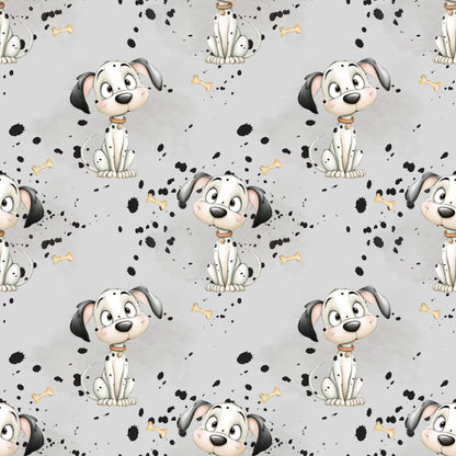 „Baumwollstoff mit Dalmatiner und Tupfen – Meterware fuer kreative Nähideen“