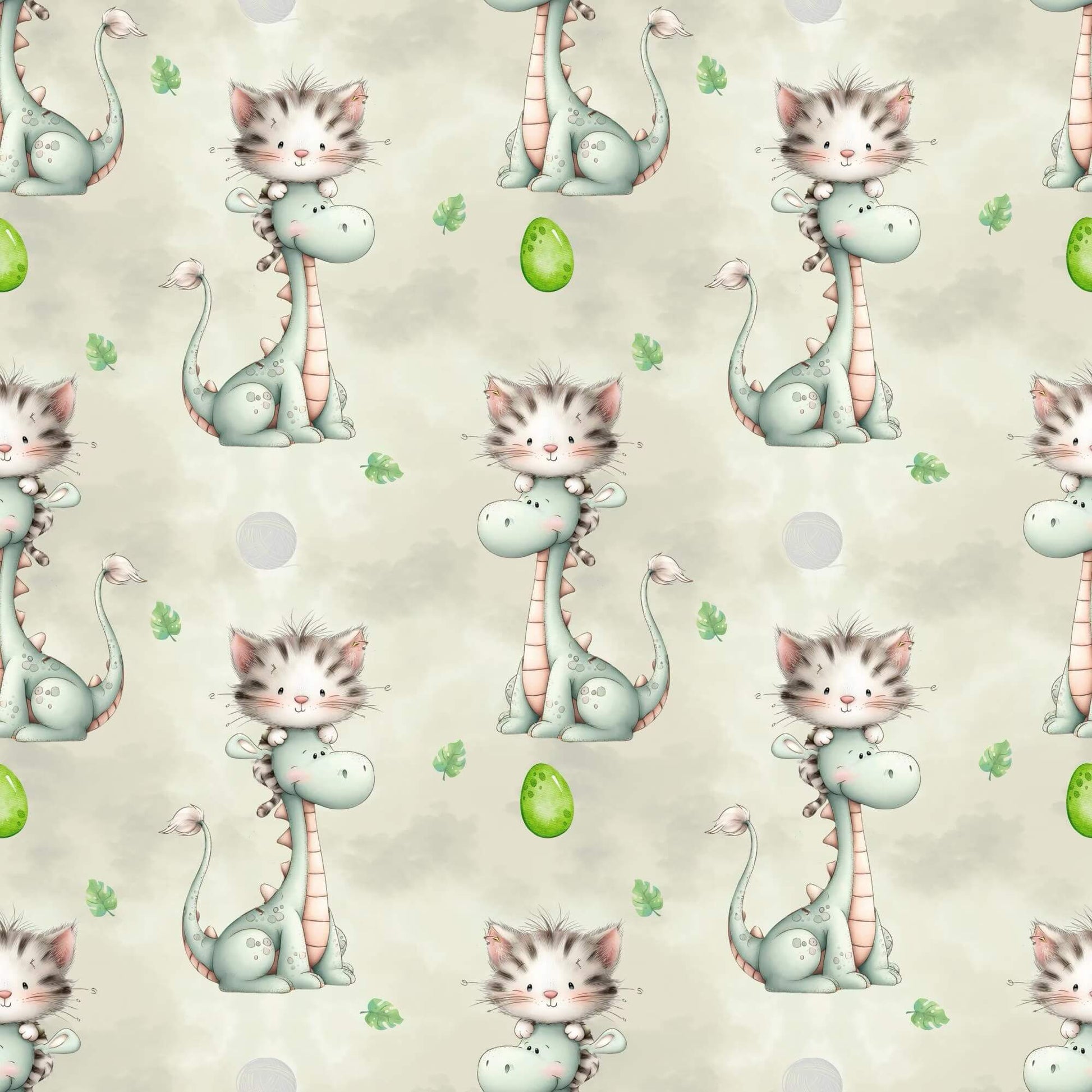 „Baumwollstoff mit Fantasietieren – Meterware für kreative Nähideen“