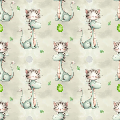 „Baumwollstoff mit Fantasietieren – Meterware für kreative Nähideen“