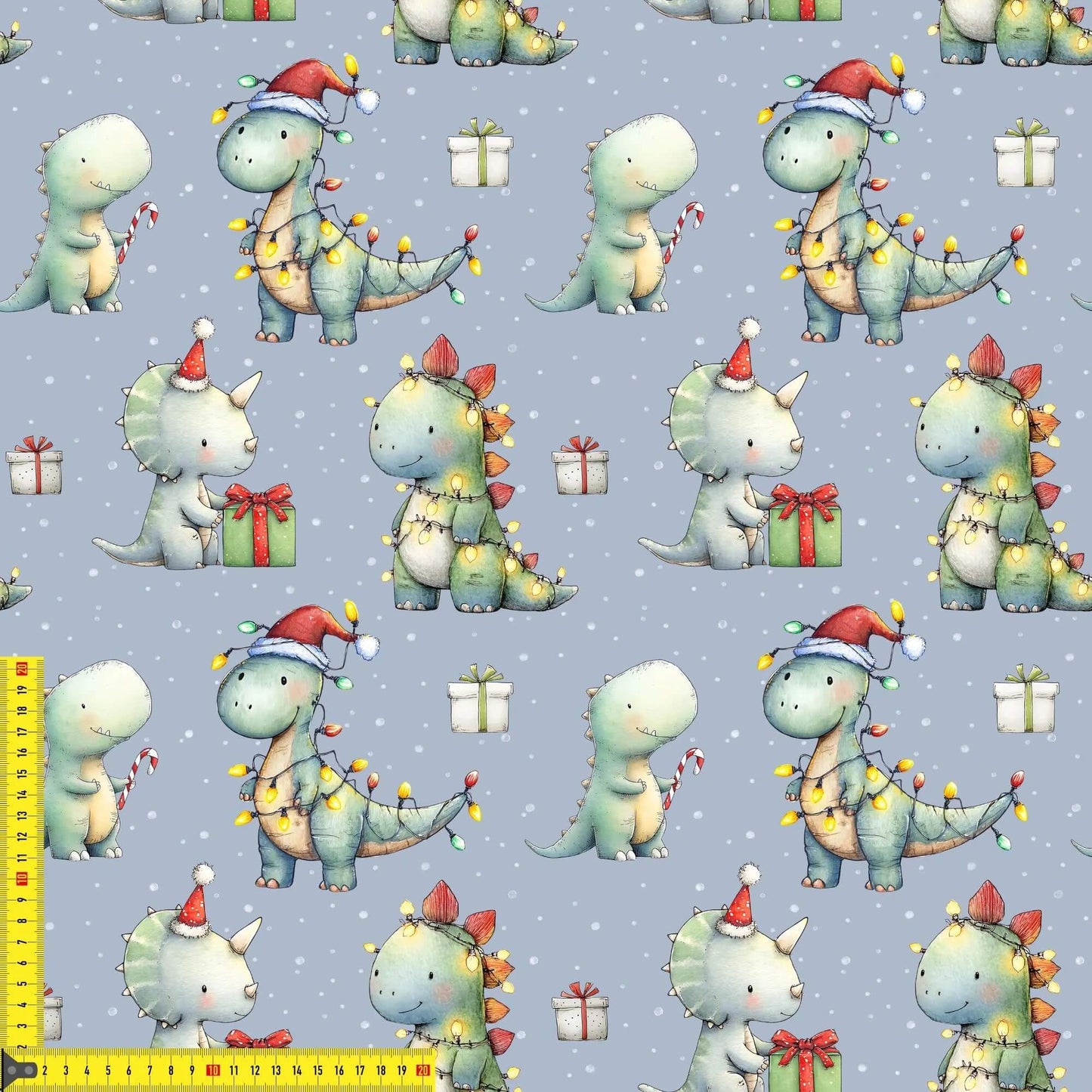 „Baumwollstoff mit Wintermotiv – Meterware für kreative Nähideen“