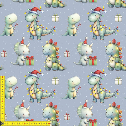 „Baumwollstoff mit Wintermotiv – Meterware für kreative Nähideen“