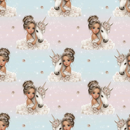 „Baumwollstoff mit Märchenstruktur – Meterware für kreative Nähprojekte“