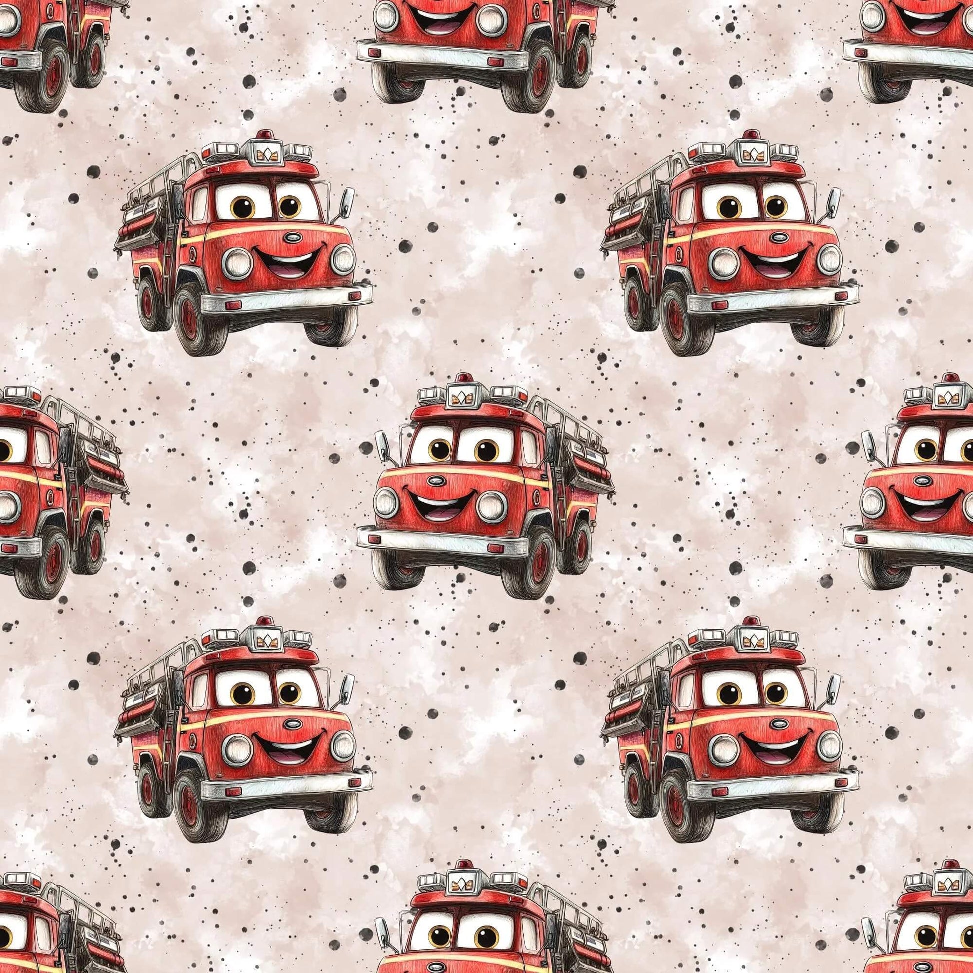 „Baumwollstoff mit Heldenfahrzeug – Meterware für kreative Nähideen“