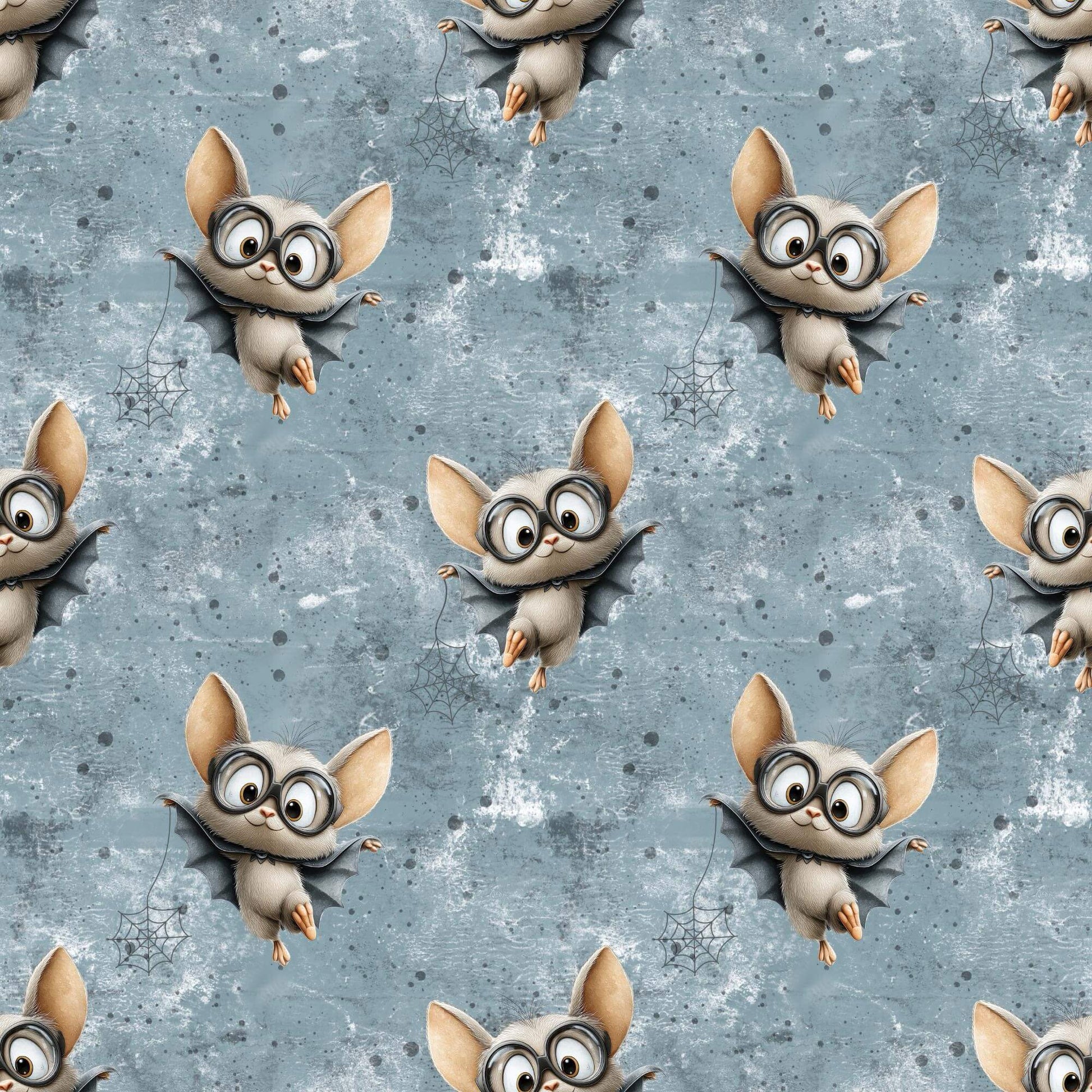 „Baumwollstoff mit Fledermaus und Glitzer – Meterware fuer kreative Nähideen“