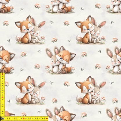 „Baumwollstoff mit Tierstruktur – Meterware für kreative Nähprojekte“