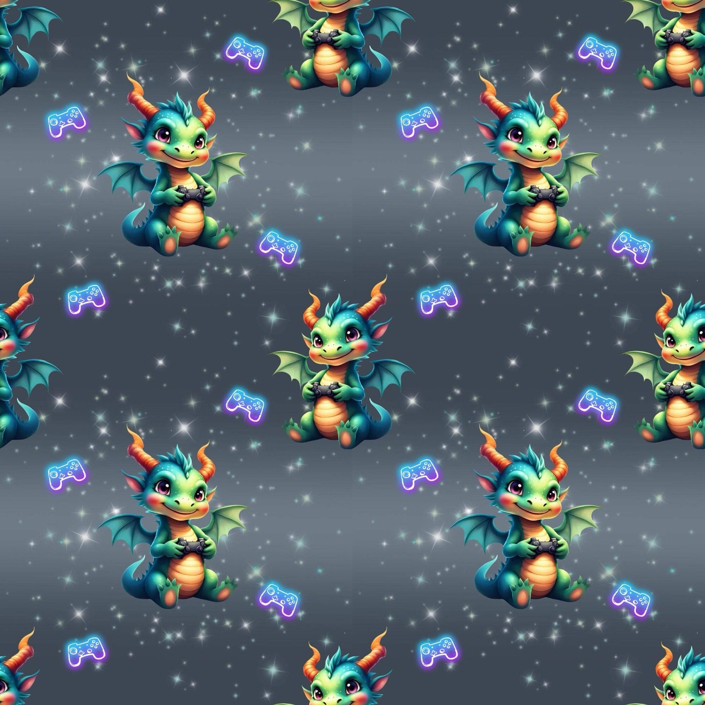 „Baumwollstoff mit Fantasymotiv – Meterware für kreative Nähideen“