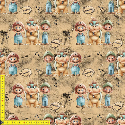 „Baumwollstoff mit Gamingmotiv – Meterware für kreative Nähideen“