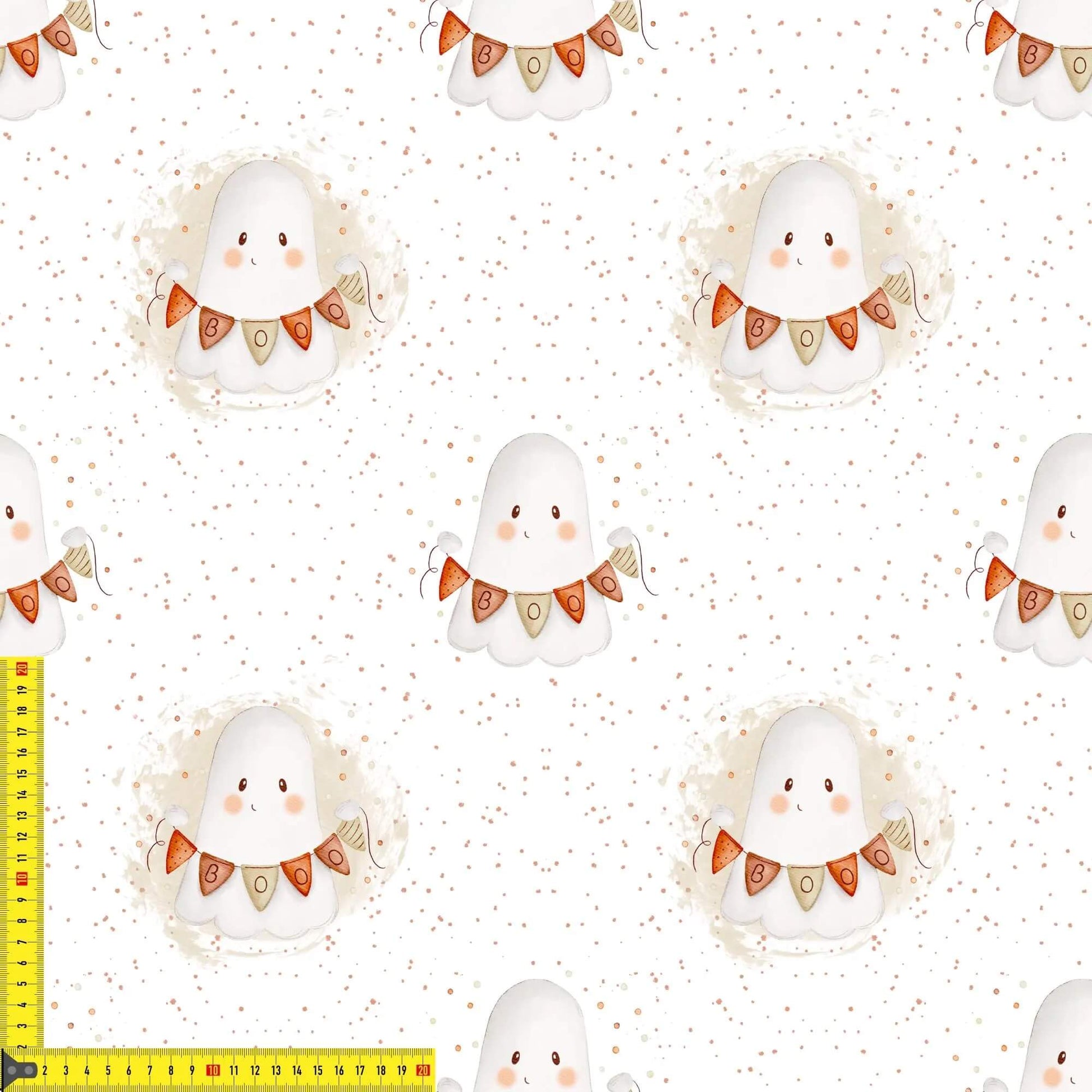 „Baumwollstoff mit Geist und Punkten – Meterware fuer kreative Nähideen“