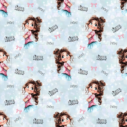 „Baumwollstoff mit Glitzerstatement – Meterware für kreative Nähideen“