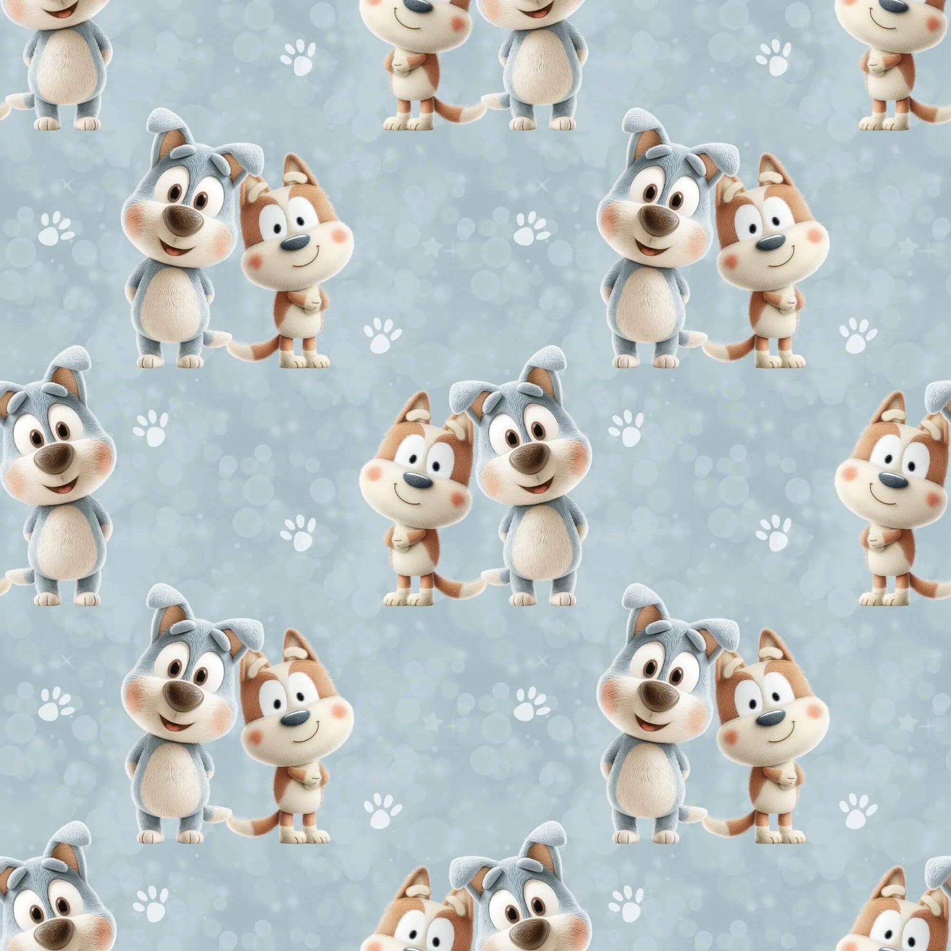 „Baumwollstoff mit Freundschaftsmotiv – Meterware für kreative Nähideen“